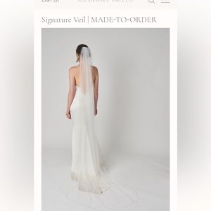 Alexandra Grecco Chapel Length Veil - like new condition